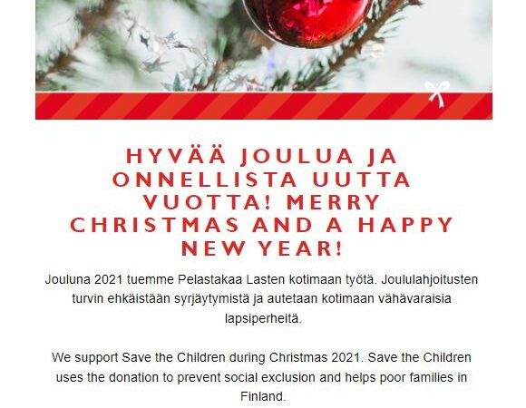 Vulcan Riders Finland tukee Jouluna 2021 Pelastakaa Lasten kotimaan työtä